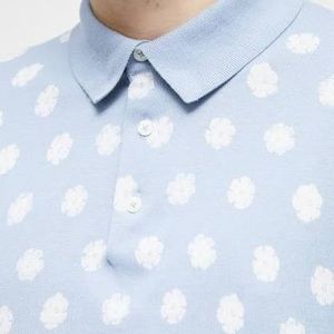 French Connection Superfine Blue Down Polo| Sz L